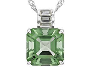 Color-Change Zandrite® Rhodium Over Sterling Silver Pendant With Chain 8.21ctw