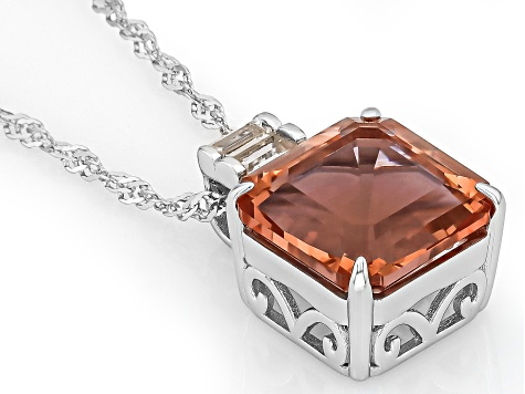 Color-Change Zandrite® Rhodium Over Sterling Silver Pendant With