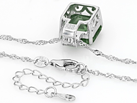Color-Change Zandrite® Rhodium Over Sterling Silver Pendant With