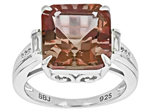 Color-Change Zandrite® Rhodium Over Sterling Silver Ring 9.13ctw
