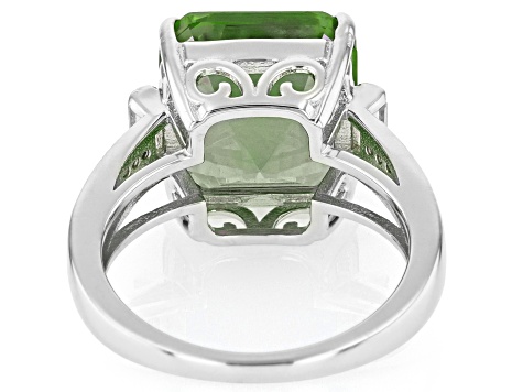 Color-Change Zandrite® Rhodium Over Sterling Silver Ring 9.13ctw