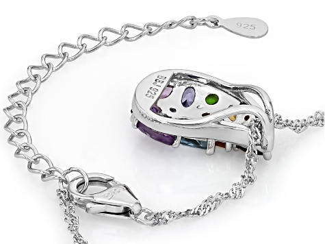 Sky Blue Topaz Rhodium Over Sterling Silver Teardrop Pendant With Chain 1.80ctw