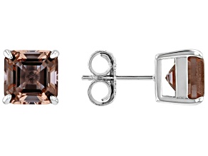 Color Change Zandrite (R) Rhodium Over Sterling Silver Stud Earrings 3.40ctw