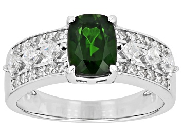 Picture of Chrome Diopside Rhodium Over Sterling Silver Ring 1.87ctw