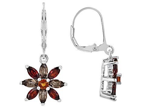 Red Garnet Rhodium Over Silver Earrings 2.52ctw