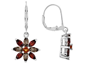 Red Garnet Rhodium Over Silver Earrings 2.52ctw