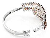 Red Garnet Rhodium Over Silver Bracelet 13.39ctw