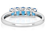 Neon Apatite Rhodium Over Sterling Silver Ring 1.13ctw