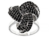 Black spinel rhodium over sterling silver ring 1.20ctw