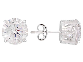 Picture of Cubic Zirconia Rhodium Over Sterling Silver Stud Earrings 9.60ctw