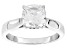 White Cubic Zirconia Stering Silver Solitaire Ring 3.20ctw