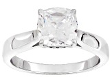 White Cubic Zirconia Rhodium Over Sterling Silver Ring 2.75ctw
