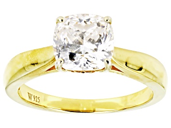 Picture of White Cubic Zirconia 18k Yellow Gold Over Silver Ring 2.75ctw