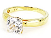 White Cubic Zirconia 18k Yellow Gold Over Silver Ring 2.75ctw