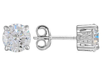 Picture of Cubic Zirconia Rhodium Over Sterling Silver Stud Earrings 3.50ctw