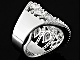 Cubic Zirconia Rhodium Over Sterling Silver Ring 11.13ctw