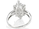 Scintillant Cut Cubic Zirconia Rhodium Over Sterling Silver Ring 8.80ctw