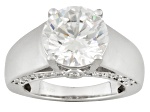 White Cubic Zirconia Rhodium Over Sterling Silver Ring 7.83ctw