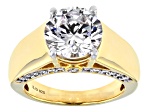 White Cubic Zirconia 18K Yellow Gold Over Sterling Silver Ring 7.83ctw