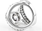 White Cubic Zirconia Rhodium Over Sterling Silver Ring 9.10ctw