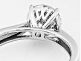 White Cubic Zirconia Rhodium Over Sterling Silver Ring 3.46ctw