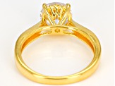 White Cubic Zirconia 18k Yellow Gold Over Sterling Silver Ring 3.46ctw