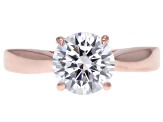 White Cubic Zirconia 18k Rose Gold Over Sterling Silver Ring 3.46ctw