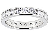 Cubic Zirconia Rhodium Over Sterling Silver Ring 3.78ctw (2.31ctw DEW)