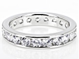 Cubic Zirconia Rhodium Over Sterling Silver Ring 3.78ctw (2.31ctw DEW)