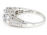 White Cubic Zirconia Rhodium Over Sterling Silver Ring 7.19ctw