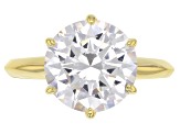 White Cubic Zirconia 18K Yellow Gold Over Sterling Silver Ring 7.99CTW