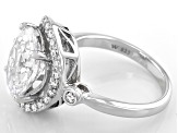 White Cubic Zirconia Rhodium Over Sterling Silver Ring 5.15ctw