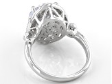 White Cubic Zirconia Rhodium Over Sterling Silver Ring 5.15ctw