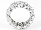 White Cubic Zirconia Rhodium Over Sterling Silver Eternity Band Ring 14.00ctw