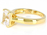 White Cubic Zirconia 18k Yellow Gold Over Sterling Silver Ring 4.00ctw