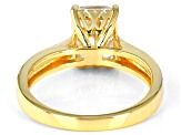 White Cubic Zirconia 18k Yellow Gold Over Sterling Silver Ring 4.00ctw