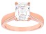 White Cubic Zirconia 18k Rose Gold Over Sterling Silver Ring 4.00ctw