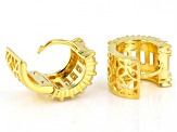 White Cubic Zirconia 18k Yellow Gold Over Sterling Silver Earrings 3.76ctw