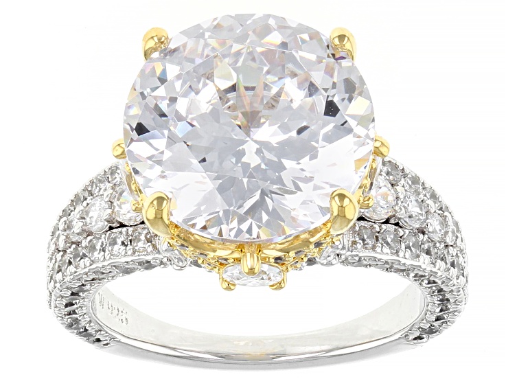 Sterling Silver Ring - 925 Sterling Silver CZ Stone Double