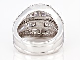 White Cubic Zirconia Rhodium Over Sterling Silver Ring 9.30ctw (6.20ctw DEW)