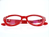 Charles Winston for Bella Luce® Red Frame and Crystals Reading Glasses Strength 2.5