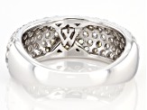 White Cubic Zirconia Rhodium Over Silver Ring