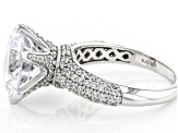 White Cubic Zirconia Rhodium Over Silver Ring 10.95ctw (7.30ctw DEW)