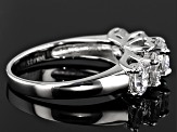 Cubic Zirconia Rhodium Over Sterling Silver Ring 4.07ctw