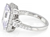 White Cubic Zirconia Rhodium Over Silver Holiday Ring 8.61ctw
