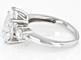 White Cubic Zirconia Platinum Over Sterling Silver Ring 5.25ctw