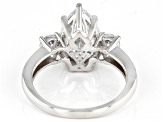 White Cubic Zirconia Platinum Over Sterling Silver Ring 5.25ctw