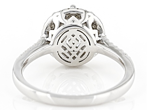 White Cubic Zirconia Rhodium Over Sterling Silver Scintillant Web Cut® Ring 3.47ctw