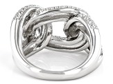 White Cubic Zirconia Rhodium Over Sterling Silver Ring 3.75ctw