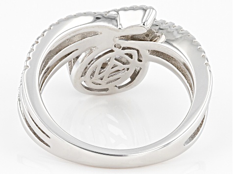 White Cubic Zirconia Rhodium Over Sterling Silver Ring 3.39ctw